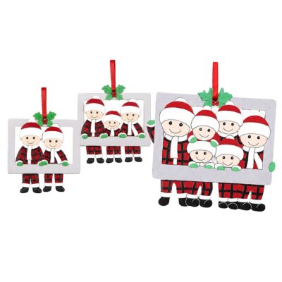 Στολίδι Ξύλινο Κρεμαστό Santa Family 8x7cm Xmasfest 1134233