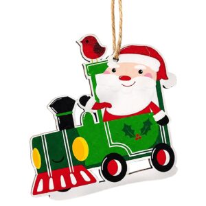 Στολίδι Ξύλινο Κρεμαστό Άγιος Τραινάκι 8x8cm Xmasfest 1134235