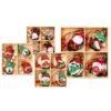 Στολίδια Ξύλινα σετ=12τεμ Σύνολο=14x14cm Τεμ=6cm Xmasfest 1134240