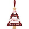 Δεντράκι Κρεμαστό Ξύλινο με Κορδέλες 20x13cm Xmasfest 1134244
