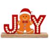 Επιτραπέζιο Διακοσμητικό Ξύλινο Joy Beads 17x12cm Xmasfest 1134252
