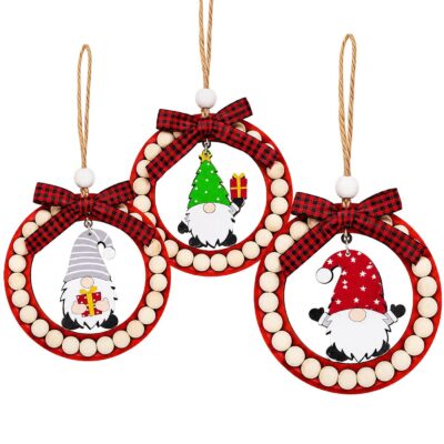 Στεφανάκι Ξύλινο Κρεμαστό ø11.5cm Xmasfest 1134253