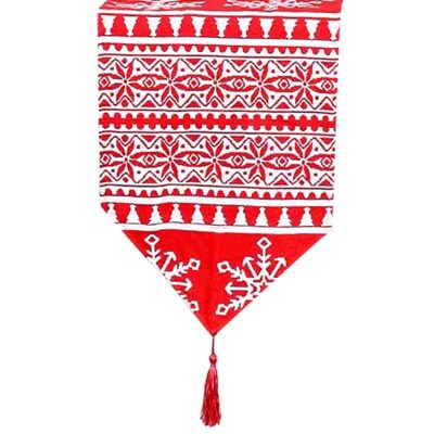 Runner Διακόσμησης Τραπεζιού Ταγάρι 180x34cm Xmasfest 1134254