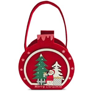 Τσόχινο Καλάθι Xmas με Ξύλινα Decor 20x12x7cm Xmasfest 1134262