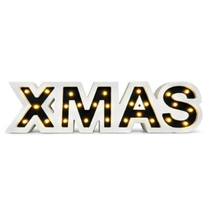 Xmas Ξύλινο Διακοσμητικό με LED 60x15x3cm Xmasfest 1134286