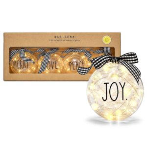 93-4268 Μπάλες Γιρλάντα Xmas με Ευχές & LED 1,8m ø9,5cm Xmasfest 1134288