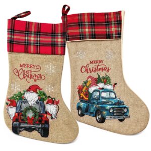Μπότα Xmas Λινάτσα με Καρό & Σχέδιο 47x26cm Xmasfest 1134298