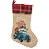 Μπότα Xmas Λινάτσα με Καρό & Σχέδιο 47x26cm Xmasfest 1134298
