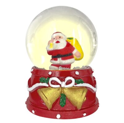Χιονόμπαλα Άγιος με φως ø6,5cm ø6,5x9cm Xmasfest 113623