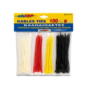 Δεματικά Καλωδίων 8cm σετ=100τεμ tie Wrap Homie 116993